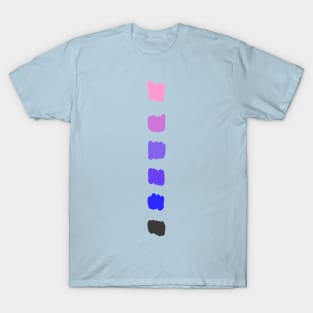 Abstract Minimal Color Dot Stripe T-Shirt